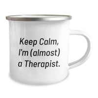 Load image into Gallery viewer, Funny Therapist Gift Ideas - Keep Calm, I'm (almost) A Therapist. Birthday Unique Mug for Friends, Coworkers, Family from Men or Women - Image 2