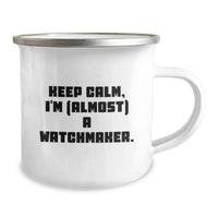 Load image into Gallery viewer, Watchmaker Keepsake Camping Mug for Him Birthday Gift with Enamel Finish - Image 2