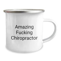 Load image into Gallery viewer, Funny Chiropractor Gifts for Men - 'Amazing F--king Chiropractor' Camping Mug from Friends, Unique Graduation Unique Gifts for Chiropractors, Stainless Steel with Enamel Finish - Image 2