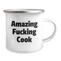 Load image into Gallery viewer, Funny Cook Birthday Unique Gifts from Friends, Amazing Camping Mug for Men, Women, Coworkers, and Family - &#39;Amazing F--king Cook&#39; Quote - Image 2
