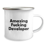Load image into Gallery viewer, Funny Developer Gifts, Amazing Developer Mug for Graduation, Unique Camping Mug with Inspirational Quote - Image 2