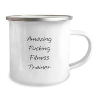 Load image into Gallery viewer, Funny Fitness Trainer Gifts from Friends - Amazing Fitness Trainer Camping Mug for Graduation, Unique Gifts for Fitness Trainers, Men, Women - Image 2