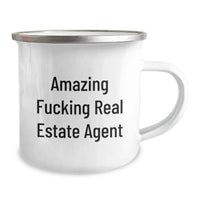 Load image into Gallery viewer, For Him Camping Mug Birthday Gift – Amazing F**king Real Estate Agent - Image 2