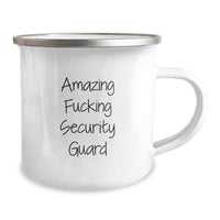 Load image into Gallery viewer, Funny Security Guard Gifts for Men, Unique Camping Mug for Security Guard, 'Amazing F--king Security Guard' Quote Graduation Gifts from Friends - Image 2