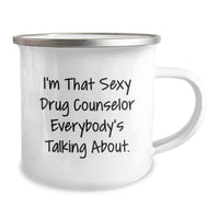 Load image into Gallery viewer, Birthday Gift Drug Counselor Premium Camping Mug for Her Present - Image 2