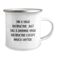 Load image into Gallery viewer, Funny Yoga Instructor Gifts from Friends - &#39;Hotter&#39; Camping Mug for Birthday - Unique Yoga Instructor Present - Image 2
