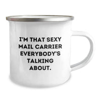 Load image into Gallery viewer, Birthday Gift Mail Carrier Camping Mug for Her Present With Enamel - Image 2