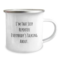 Load image into Gallery viewer, Funny Reporter Camping Mug for Men Gifts from Family, Graduation Unique Gifts, Funny Reporter Quote for Reporter Enthusiasts - Image 2