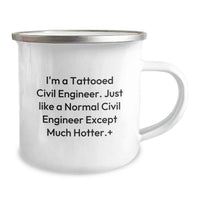 Load image into Gallery viewer, Civil Engineer Gifts for Men - Funny 'I'm A Tattooed Civil Engineer' Camping Mug for Graduation Unique Gifts from Friends - Image 2