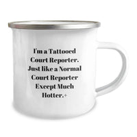 Load image into Gallery viewer, Funny Court Reporter Gifts from Friends for Court Reporter Men - Court Reporter Camping Mug for Graduation Unique Gifts - Image 2