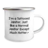 Load image into Gallery viewer, Tattooed Janitor Funny Camping Mug, Gifts for Janitor Friends, Unique Graduation Unique Gifts from Men, Women, Family - Image 2