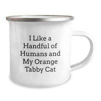 Load image into Gallery viewer, Funny Orange Tabby Cat Gifts for Orange Tabby Cat Lovers - Camping Mug from Friends for Graduation Unique Gifts - Image 2