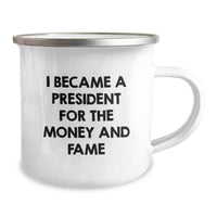 Load image into Gallery viewer, Funny President Camping Mug, Gift for President Friends, Graduation Unique Gifts from Family - Image 2