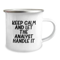 Load image into Gallery viewer, Funny Analyst Gifts for Men - Keep Calm And Let The Analyst Handle It Graduation Unique Gifts from Friends for Him - Image 2