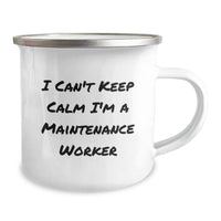 Load image into Gallery viewer, Funny Maintenance Worker Gifts for Men, &#39;I Can&#39;t Keep Calm I&#39;m A Maintenance Worker&#39; Christmas Unique Mugs for Camping Enthusiasts from Friends and Family - Image 2
