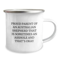 Load image into Gallery viewer, Funny Australian Shepherd Dog Gifts from Proud Parents to Men - Camping Mug for Graduation Unique Gifts - Image 2
