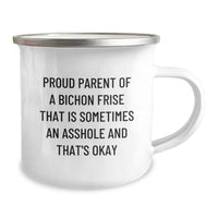 Load image into Gallery viewer, Bichon Frise Dog Lovers Gifts from Friends, Funny Camping Mug for Proud Dog Owners, Graduation Unique Gifts for Men and Women - Image 2
