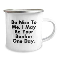 Load image into Gallery viewer, Funny Banker Camping Mug Gifts from Friends to Banker on Birthday Unique - Image 2