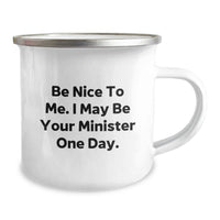 Load image into Gallery viewer, Funny Minister Camping Mug Gifts from Friends for Graduation Unique Celebration - Image 2