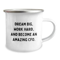 Load image into Gallery viewer, Funny CFO Gifts for Men, Unique Graduation Unique Gifts from Friends, CFO Camping Mug with 'Dream Big, Work Hard, And Become An Amazing Cfo.' - Image 2