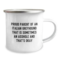 Load image into Gallery viewer, Funny Italian Greyhound Dog Lover Gifts from Mom to Daughter - Birthday Unique Italian Greyhound Dog Camping Mug, Proud Parent Quote - Image 2
