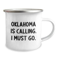 Load image into Gallery viewer, Funny Oklahoma Camping Mug Gifts for Men from Friends, Unique Graduation Unique Gifts, Oklahoma Is Calling I Must Go - Image 2