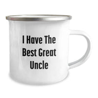 Load image into Gallery viewer, Funny Uncle Camping Mug, I Have The Best Great Uncle, Gifts from Family for Uncle&#39;s Graduation, 12 oz Stainless Steel with Enamel Finish - Image 2
