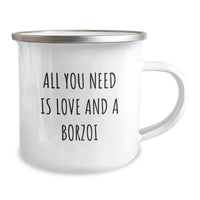 Load image into Gallery viewer, Funny Borzoi Dog Camping Mug Gifts from Friends for Christmas Unique - Image 2

