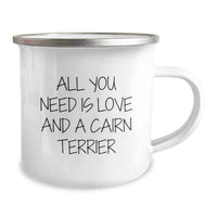 Load image into Gallery viewer, Cute Cairn Terrier Dog Christmas Unique Gifts for Men Women Family - All You Need Is Love And A Cairn Terrier Camping Mug, Funny - Image 2
