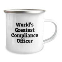 Load image into Gallery viewer, Compliance Officer Gifts from Friends, World&#39;s Greatest Compliance Officer, Camping Mug for Graduation Unique Gifts - Image 2
