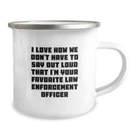 Load image into Gallery viewer, Funny Law Enforcement Officer Gifts from Family to Friends Unique Graduation Unique Gifts for Law Enforcement Officer Camping Mug - Image 2