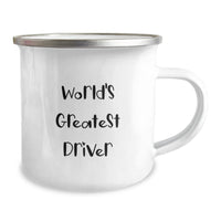 Load image into Gallery viewer, World&#39;s Greatest Driver Funny Gift for Men, Women, or Friends - Unique Driver Camping Mug for Graduation, Perfect for Road Trips, Adventures, and Outdoor Activities - Image 2
