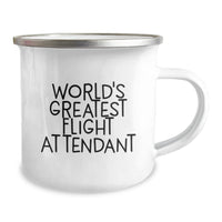 Load image into Gallery viewer, Funny Flight Attendant Gifts from Friends and Family, World&#39;s Greatest Flight Attendant Camping Mug for Men and Women, Unique Christmas Unique Gifts - Image 2

