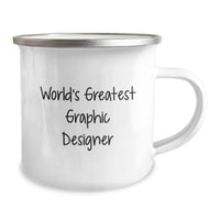 Load image into Gallery viewer, Funny Graphic Designer Gifts from Friends for World&#39;s Greatest Graphic Designer on Birthday - Camping Mug - Image 2

