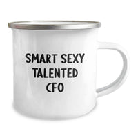 Load image into Gallery viewer, CFO Funny Quote Gifts from Friends to Men - Smart Sexy Talented CFO Camping Mug, Birthday Unique Gifts for CFO - Image 2