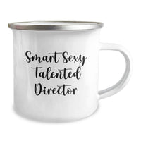 Load image into Gallery viewer, Funny Director Quotes Camping Mug, Gifts from Friends to Smart Sexy Talented Director, Unique Christmas Unique Gifts for Director - Image 2