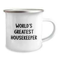 Load image into Gallery viewer, Funny Housekeeper Gifts, World&#39;s Greatest Housekeeper Quote, Christmas Unique Mugs for Housekeeper Friends and Family - Image 2
