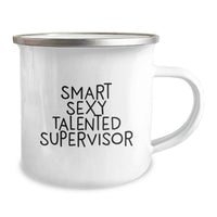 Load image into Gallery viewer, Funny Smart Sexy Supervisor Quotes Camping Mugs Gifts from Men to Supervisor, Christmas Unique Gifts for Supervisor, Funny Supervisor Camping Mug - Image 2