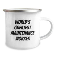 Load image into Gallery viewer, Funny Gifts from Family and Friends for World&#39;s Greatest Maintenance Worker - Christmas Unique Gifts - Camping Mug for Maintenance Worker - Image 2
