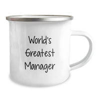 Load image into Gallery viewer, Funny Gifts from Men to World's Greatest Manager - Camping Mug for Valentine's Unique Ideas - Image 2