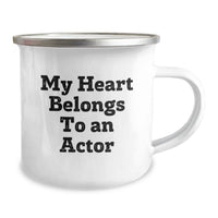 Load image into Gallery viewer, Funny Actor Gifts from Friends - My Heart Belongs To An Actor, Inspirational Actor Motivational Mug, Great Graduation Unique Gifts for Actor Men - Image 2