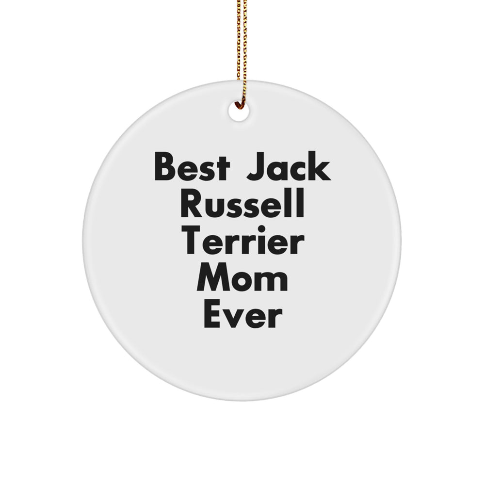 Funny Jack Russell Terrier Dog Mom Gifts from Best Friends for Christmas Circle Ornament - Image 1