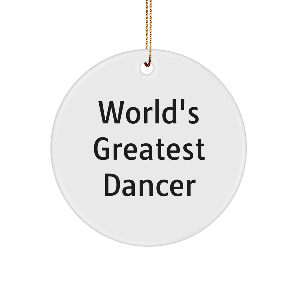 Funny Dancer Circle Ornament Gifts from Men for Women Dancers Christmas Unique Decorations - Image 1