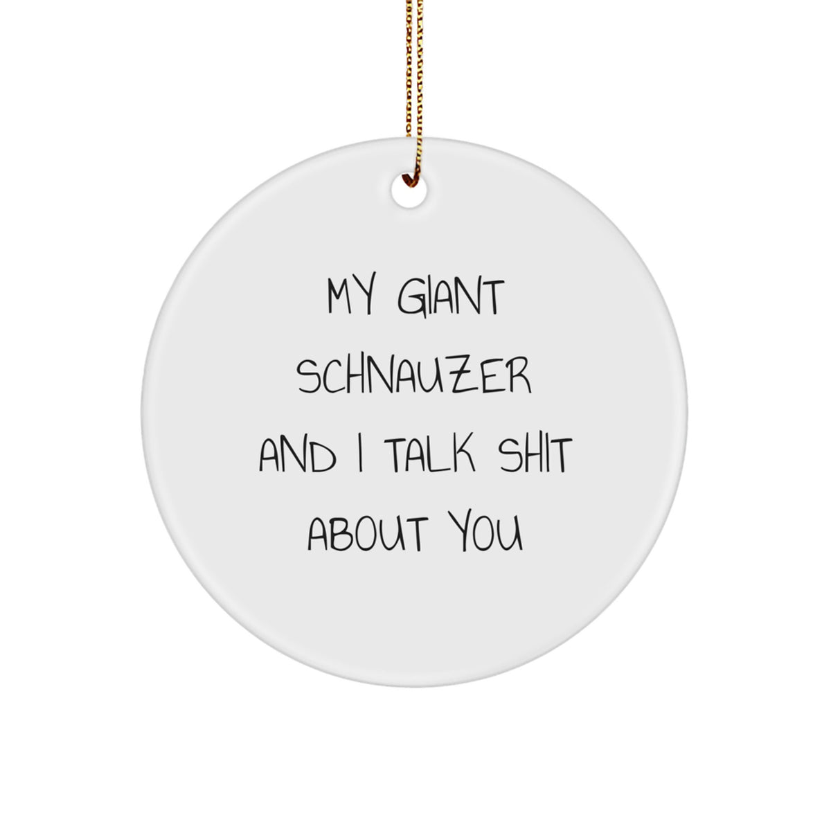 Funny Giant Schnauzer Dog Gifts from Men to Friends, Giant Schnauzer Dog Christmas Unique Ornaments for Giant Schnauzer Dog Owners - Image 1