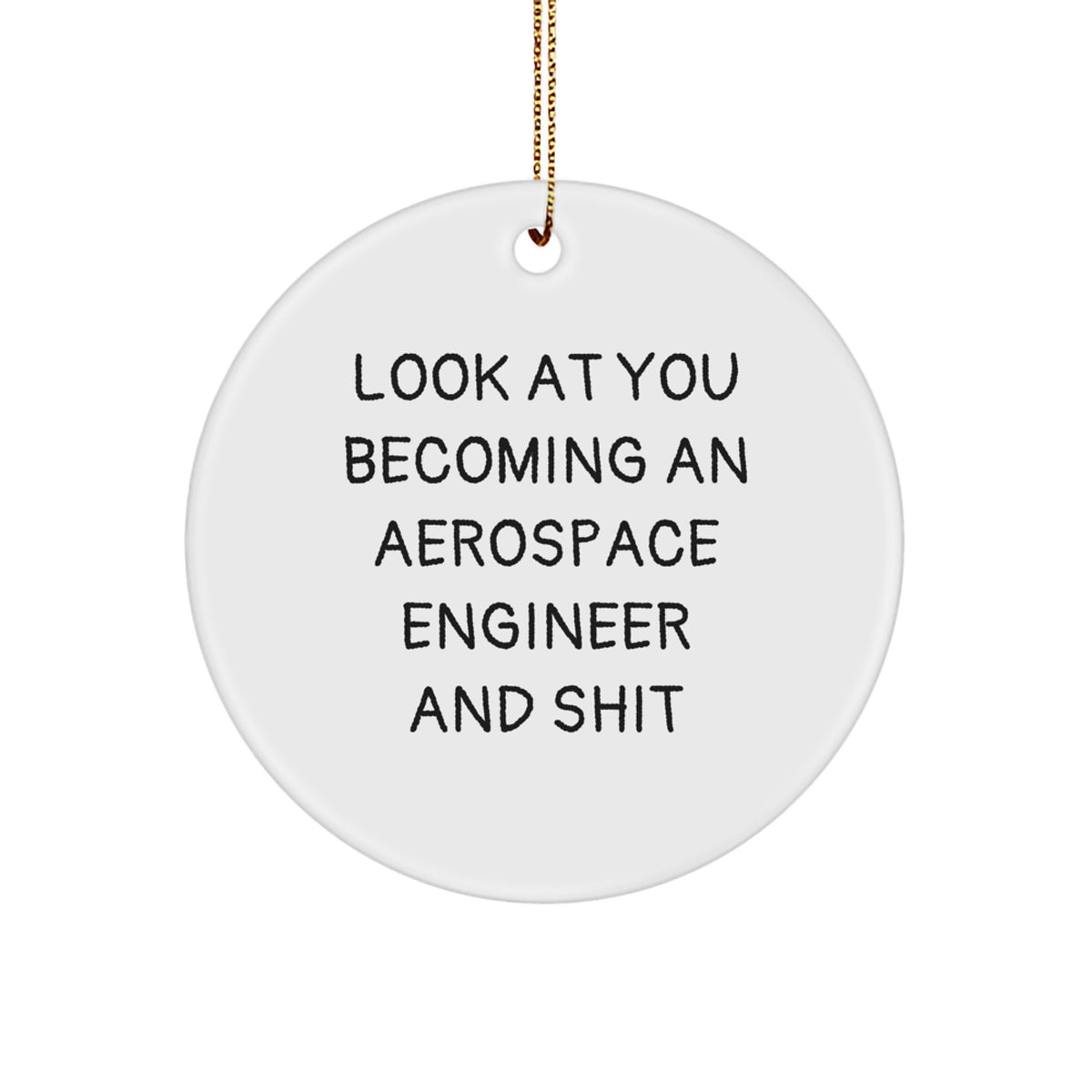 Gifts for Aerospace Engineers, Funny Circle Ornament, Christmas Unique Gifts for Men, Women Friends, Coworkers, Family - Image 1