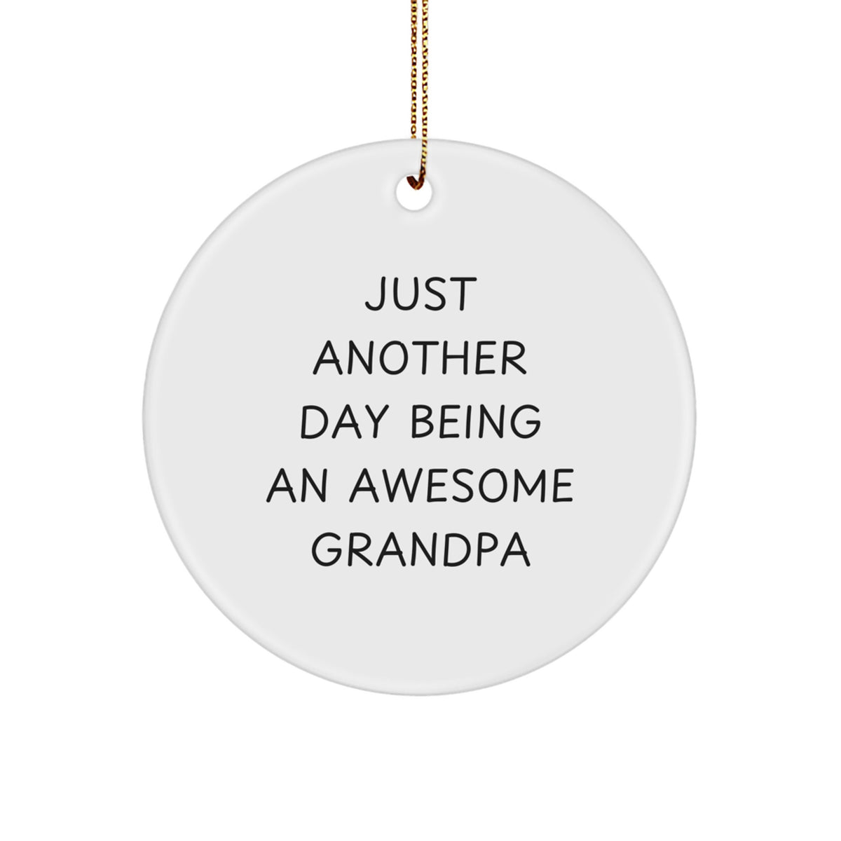 Funny Grandpa Gifts from Family - Circle Ornament for Christmas Unique Presents - Image 1