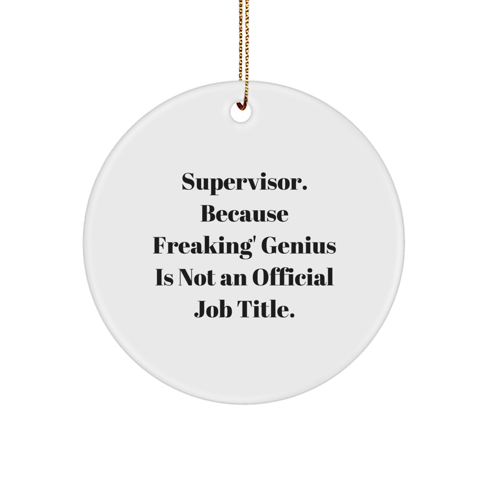 Funny Supervisor Circle Ornament Gifts from Friends and Family for Supervisor - Image 1