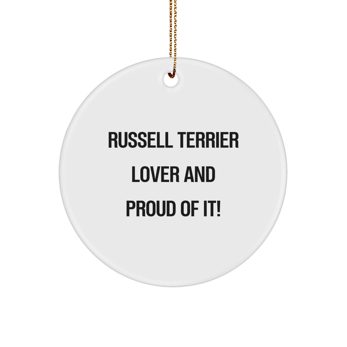 Russell Terrier Dog Lovers, Gifts for Russell Terrier Dog Owners, Funny Circle Ornament for Christmas, Gifts from Friends, Gifts for Russell Terrier Dog Enthusiasts - Image 1