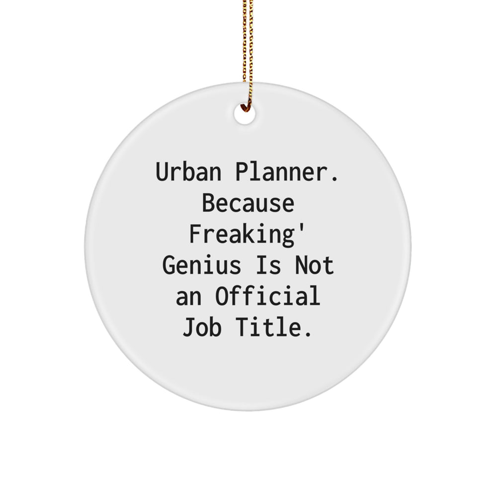 Urban Planner Gifts from Friends - Circle Ornament with Funny Quote - Christmas Unique Gifts for Him or Her - Image 1