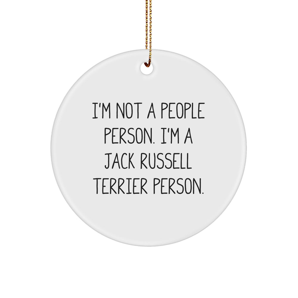 Funny Jack Russell Terrier Dog Gifts from Friends, Inspirational Circle Ornament for Jack Russell Terrier Dog Lovers, Christmas Unique Gifts for Women - Image 1